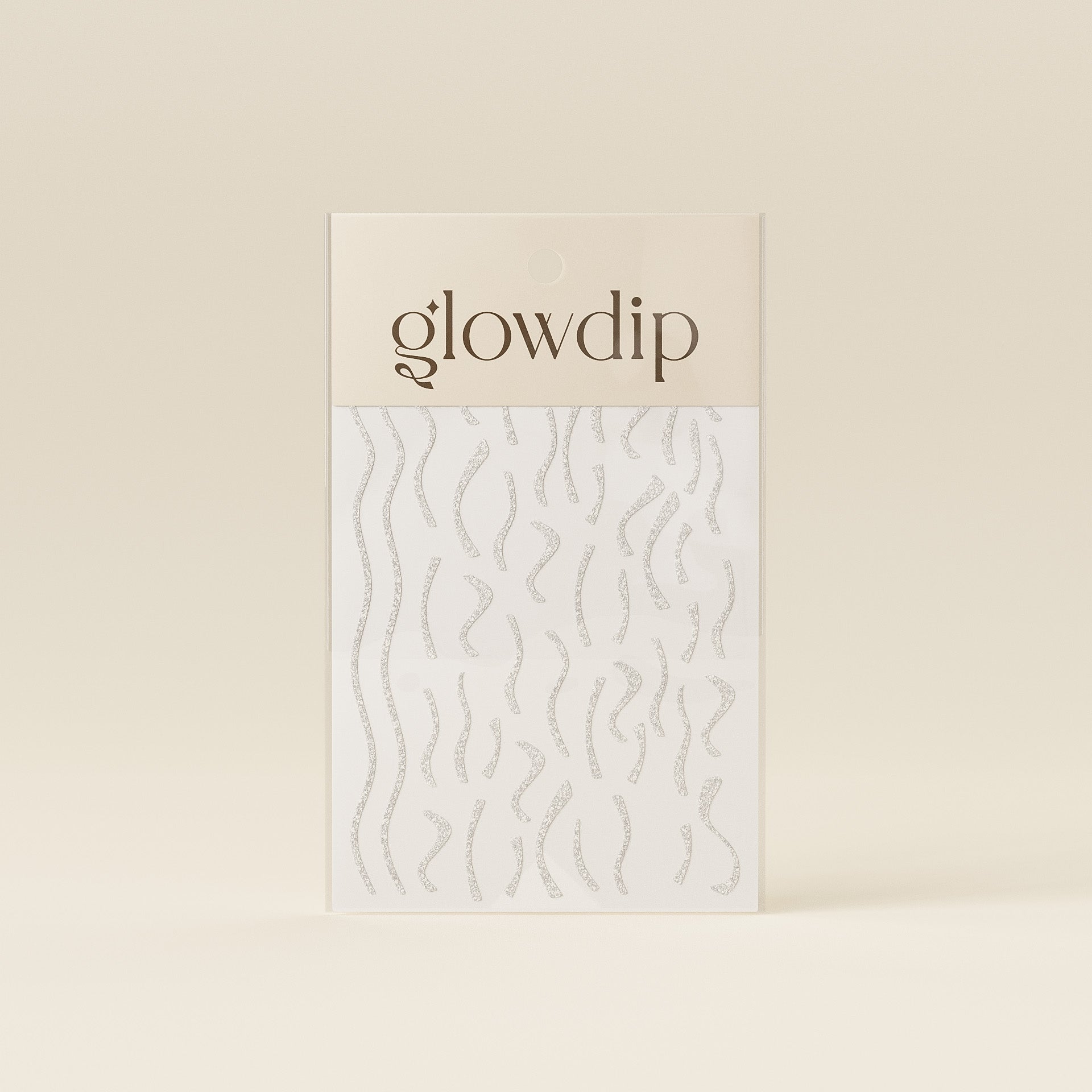 Nail Art Sticker - Silver Glitter