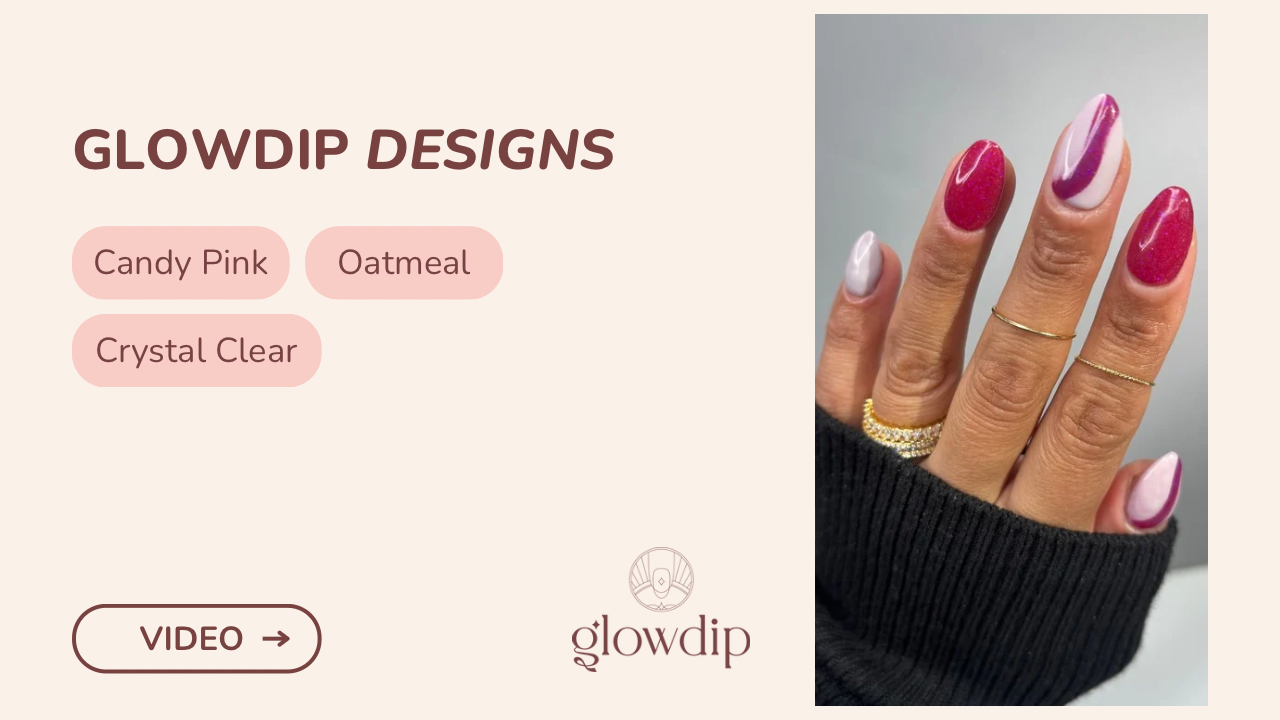 Candy Pink Glitter + Oatmeal + Crystal Clear - Frosted Swirl